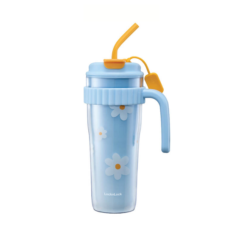 Ly Nhựa 2 Lớp LocknLock Kèm Ống Hút Spring Double Wall Cold Cup 890ml - 3 Màu (Xanh, Xanh Da Trời, Hồng) - HAP538 image number null